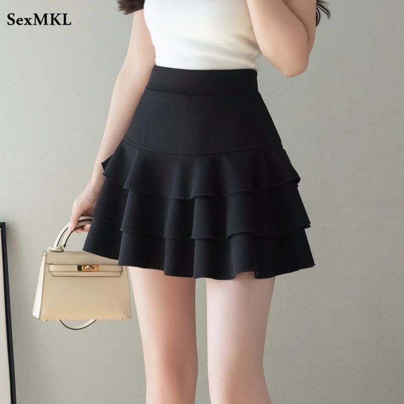 Summer Black Mini Skirts Women - Badminton Korea ulasan dan harga