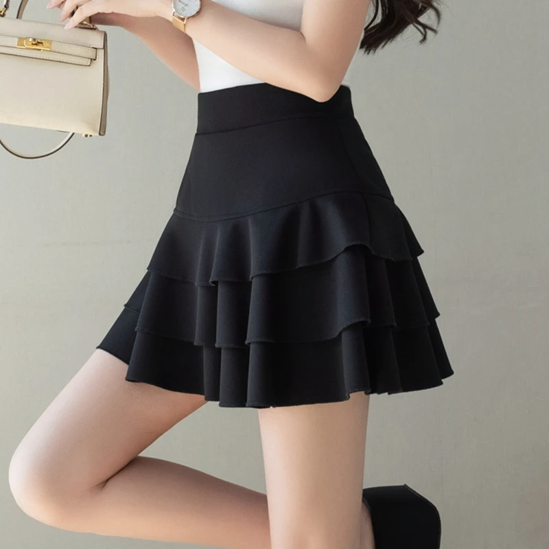 Summer Black Mini Skirts Women - Badminton Korea ulasan dan harga