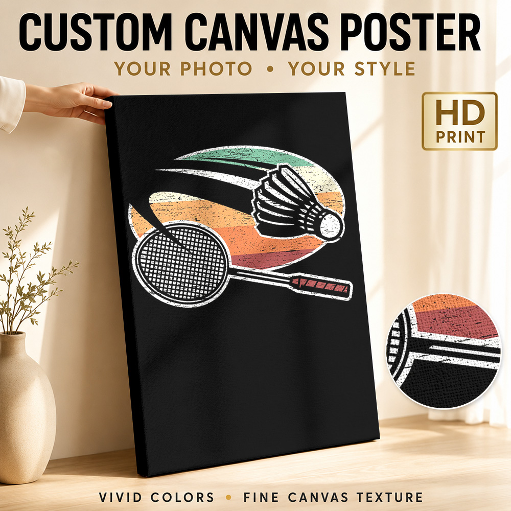 Badminton Canvas Painting Post - Badminton Photo ulasan dan harga