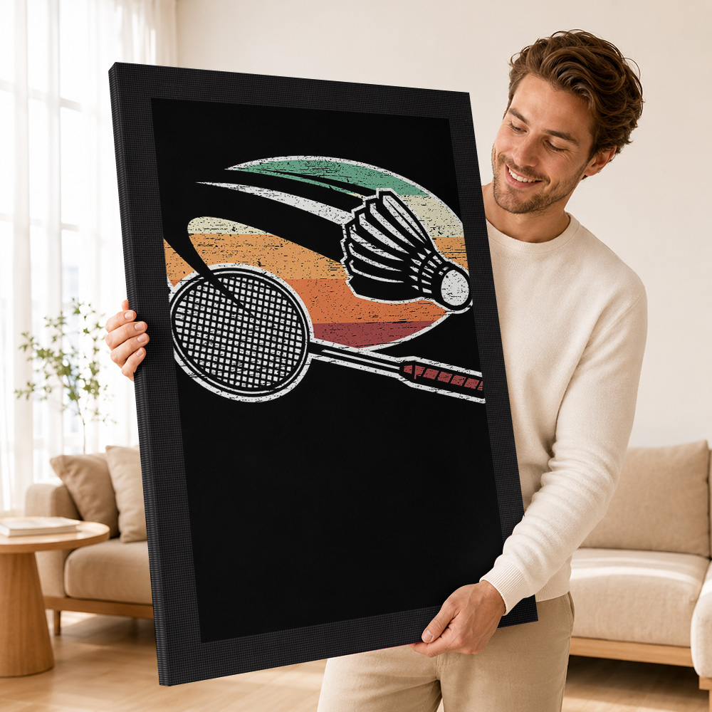Badminton Canvas Painting Post - Badminton Photo ulasan dan harga