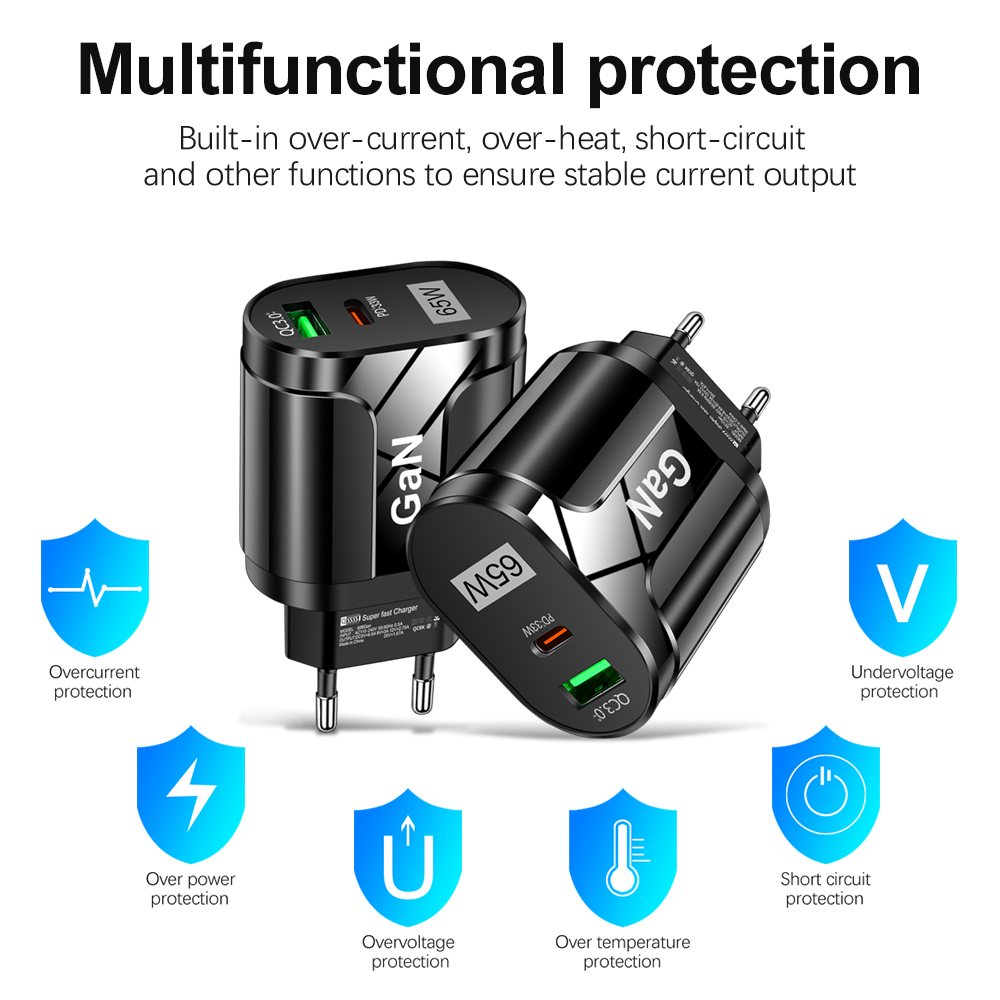 65W GaN USB C Charger Quick Ch - Badminton Korea ulasan dan harga