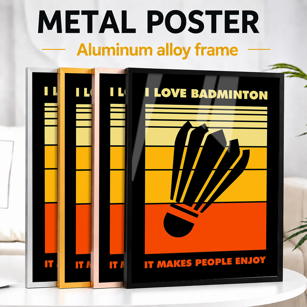 Badminton Metal Poster With Al - Badminton Photo ulasan dan harga